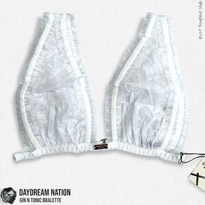 DAYDREAM NATION CHEESECAKE GIN N TONIC SHEER LACE BRALETTE BABY’S BREATH WHITE
